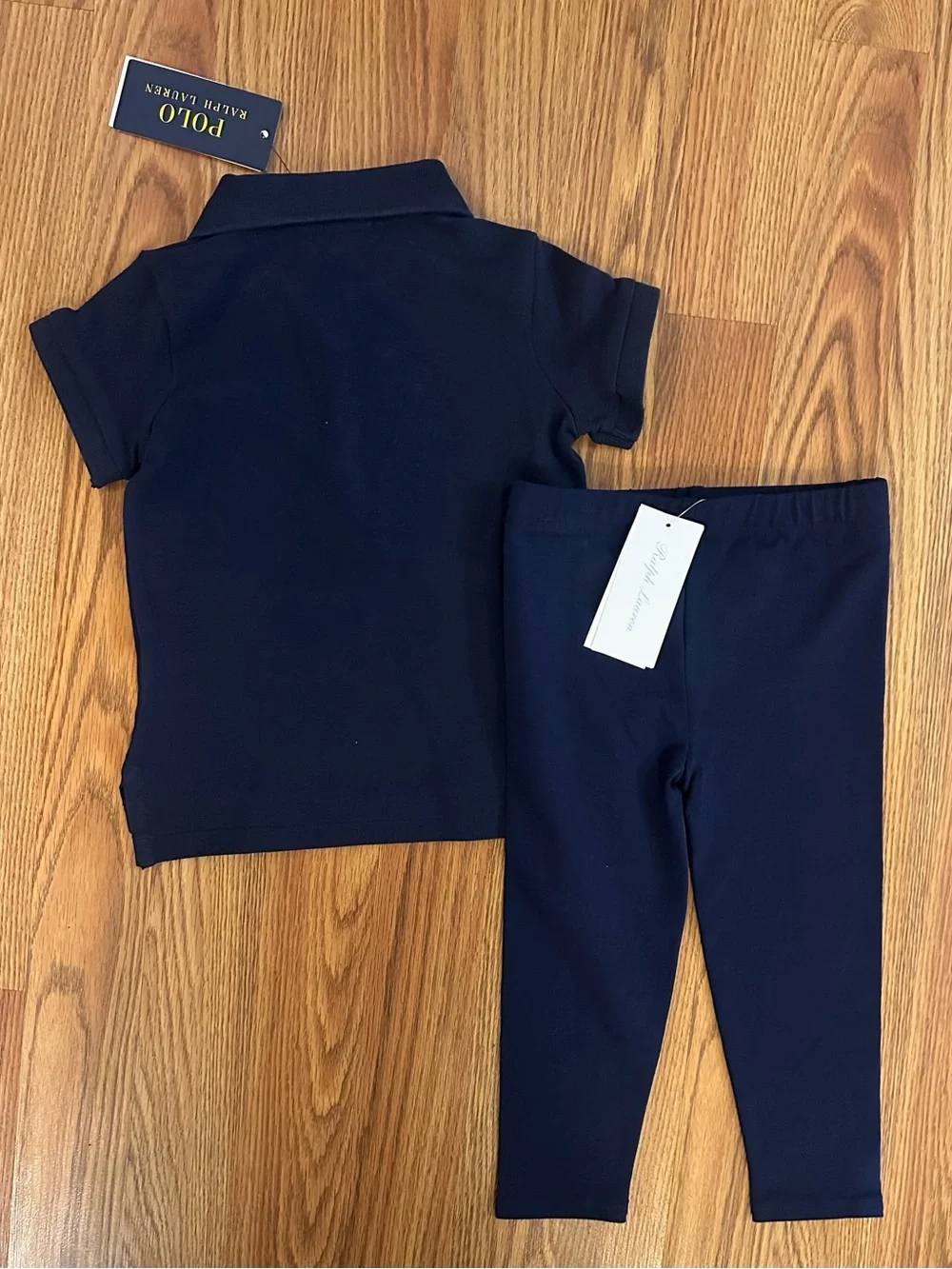 Polo Ralph Lauren Baby Girls Stretch Mesh Polo Shirt  2T, Stretch Legging 24M
